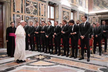 Papa Francesco incontra la nazionale di calcio tedesca © EPA