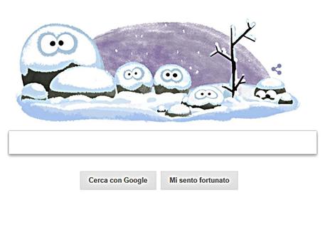 Il doodle di Google dedicato al solstizio d'inverno © ANSA