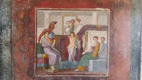 Pompei, un dipinto nella Domus di Lucrezio Frontone © ANSA