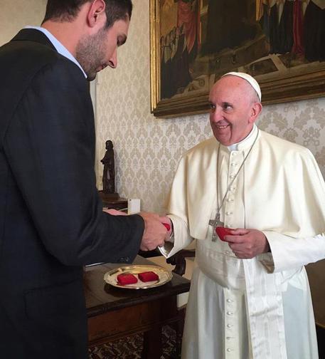 Papa incontra il Ceo di Instagram Kevin Systrom © ANSA