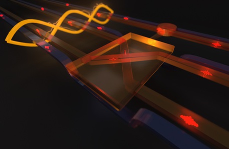 Primo circuito per i computer quantistici (fonte: Raj Patel and Geoff Pryde, Center for Quantum Dynamics, Griffith University) © Ansa