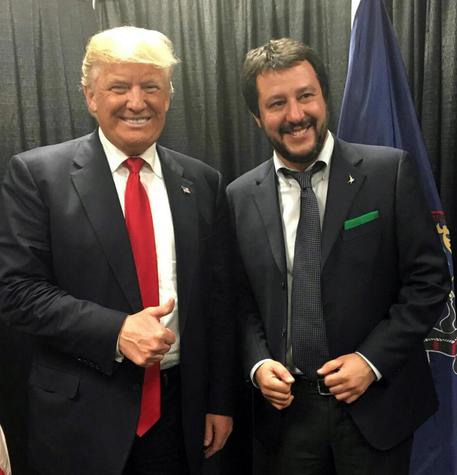 Matteo Salvini con Donald Trump © ANSA