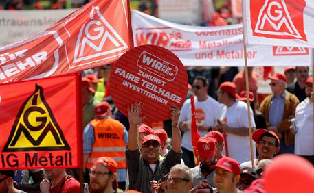Una recente manifestazione a Colonia del sindacato tedesco IG Metall © ANSA 