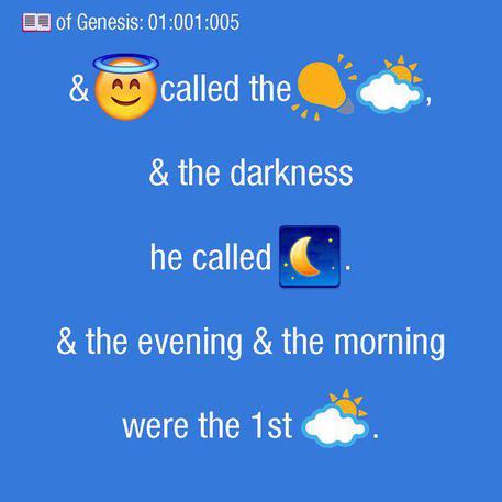 La Bibbia raccontata con le emoji © ANSA