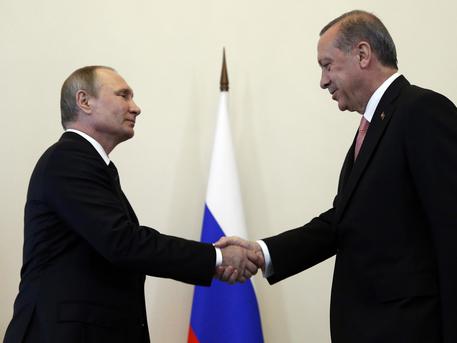 Vladimir Putin e Recep Tayyip Erdogan © AP