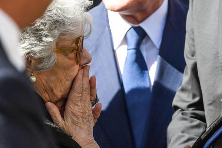 La signora Franca Ciampi, al termine dei funerali di Carlo Azeglio Ciampi © ANSA