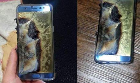 Samsung ritira Galaxy Note 7 dopo esplosione batteria (CREDIT: SITO GIZMODO) © ANSA