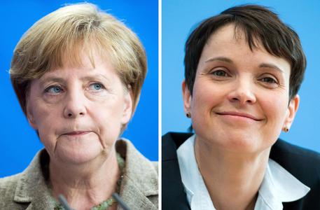 Angela Merkel e la leader dei populisti di destra dell'Afd, Frauke Petry © ANSA