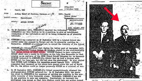 File Cia desecretato, Hitler dopo guerra vivo in Sudamerica  Lo rivela documento pubblicato su media Usa, LA FOTO © Ansa