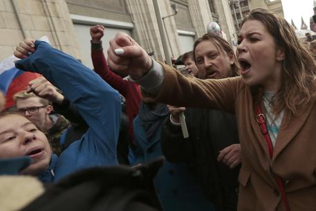 La protesta a San Pietroburgo © AP