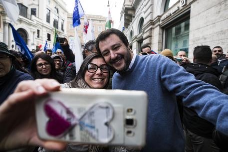 Salvini in piazza a Roma © ANSA