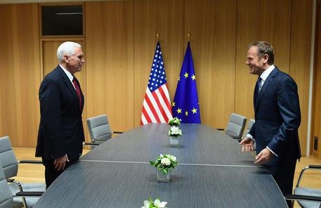 US Vice President Mike Pence in Brussels © EPA