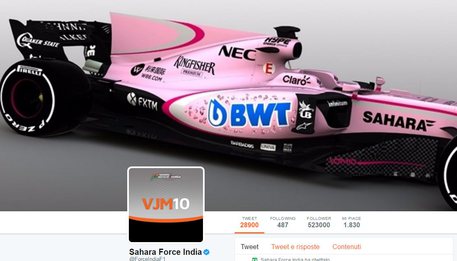 F1: la Force India cambia look, nuova monoposto è tutta rosa © Ansa