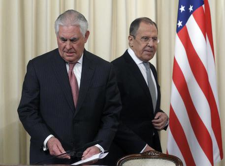 Sergei Lavrov e Rex Tillerson a Mosca © EPA