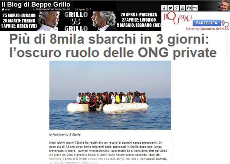 Il blog di Beppe Grillo © ANSA