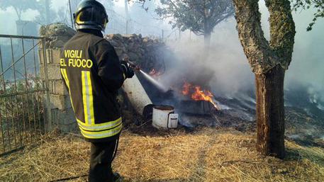 Incendi: maestrale complica spegnimento roghi in Gallura © ANSA