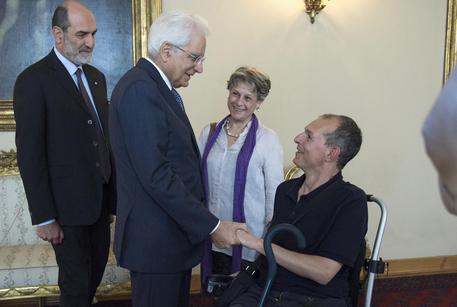Simonetta Agnello Hornby e il figlio George ricevuti dal presidente della Repubblica Sergio Mattarella © ANSA