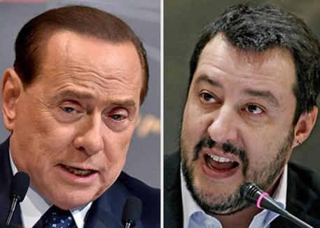 Silvio Berlusconi e Matteo Salvini in una foto d'archivio © ANSA