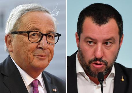 Jean-Claude Juncker e Matteo Salvini © ANSA