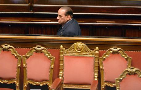Silvio Berlusconi nell'aula del Senato © ANSA
