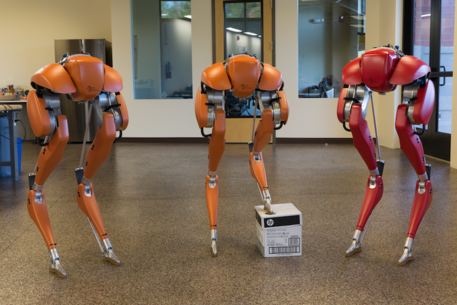 Tre prototipi del robot Cassie (fonte: Agility Robotics via Robohub) © Ansa