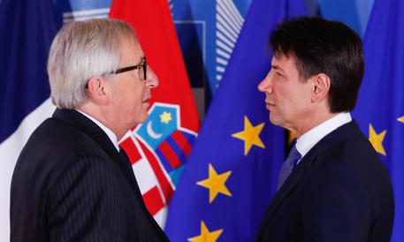 Juncker e Conte in una foto di archivio © EPA