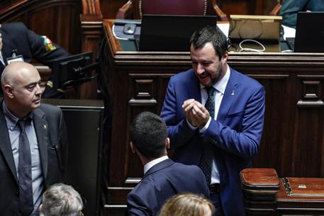 Matteo Salvini in Aula (archivio) © ANSA