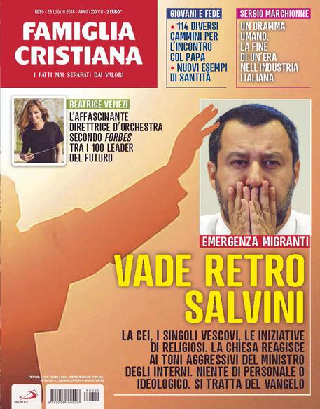 La copertina di Famiglia Cristiana © ANSA