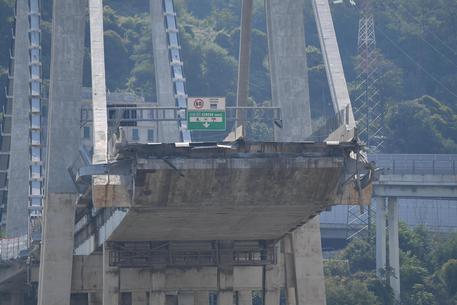 Lo stato della parte ovest di ponte Morandi a Genova © ANSA