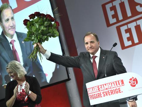 Il premier svedese uscente, il socialdemocratico Stefan Lofven © EPA