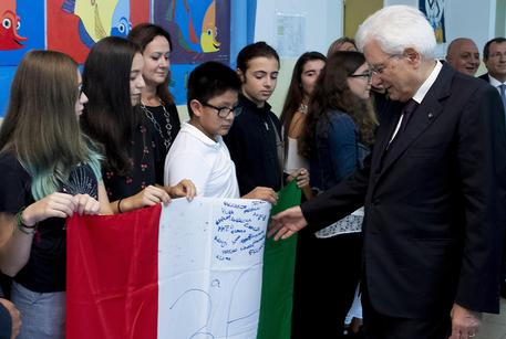 Il Presidente Sergio Mattarella in occasione della cerimonia di inaugurazione dell'anno scolastico 2018/2019. Immagine d'archivio © ANSA