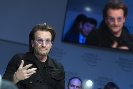 Bono a Davos per il World Economic Forum © EPA