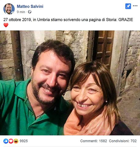 Umbria: Salvini, a occhio fatto impresa storica © ANSA