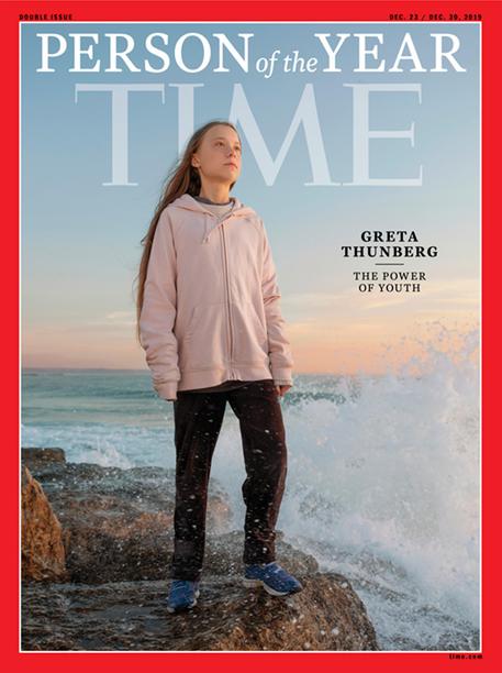 Greta Thunberg 'Persona dell'Anno' di Time 2019 © ANSA