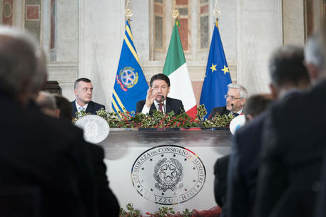 La conferenza stampa di fine anno del premier Giuseppe Conte © ANSA