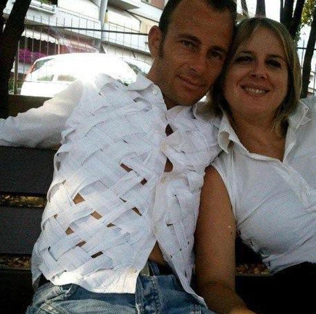 Marco Loiola con la ex moglie Cristina Biagi, in una foto postata sul profilo Facebook dell'uomo © ANSA 