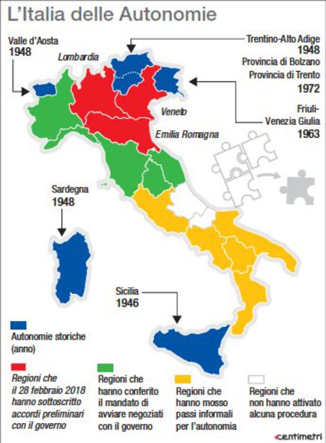 L'Italia delle Autonomie © Ansa