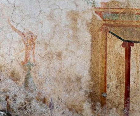 Sfinge, facente parte di una nuova sala della Domus Aurea neroniana, venuta alla luce dopo duemila  anni. ANSA/UFFICIO STAMPA PARCO ARCHEOLOGICO DEL COLOSSEO © ANSA