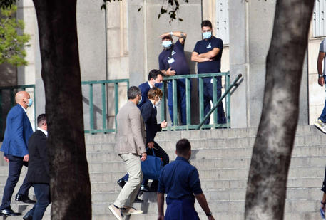 L'arrivo si Salvini al Palazzo di Giustizia di Catania © ANSA