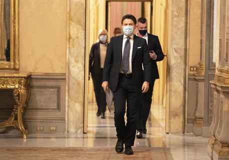 Il Premier Giuseppe Conte a Palazzo Chigi © ANSA