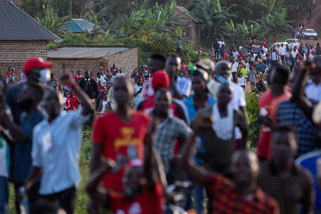 La campagna elettorale in Uganda a sostegno di Bobi Wine © EPA
