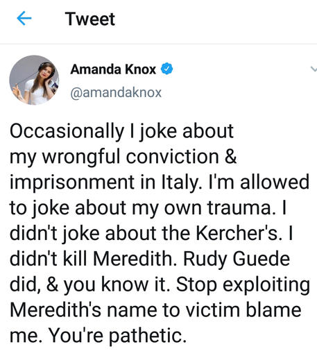Meredith: Knox, scherzo su mia ingiusta detenzione © ANSA