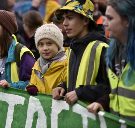 Climate campaigner Greta Thunberg in Bristol © EPA
