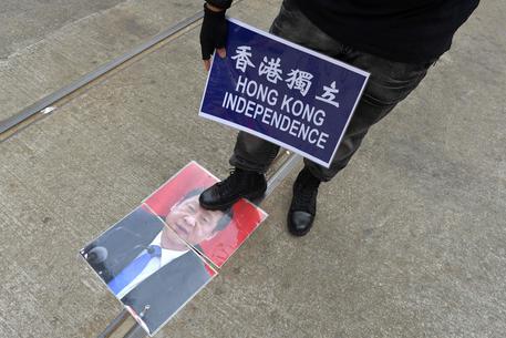 La manifestazione degli attivisti ad Hong Kong © AFP