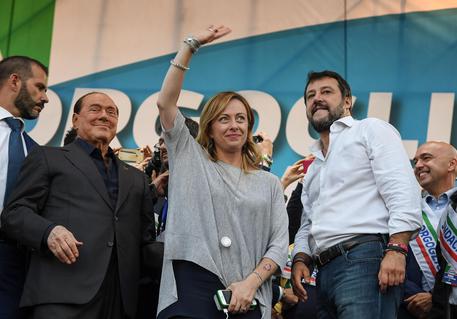 Berlusconi, Meloni e Salvini, i leader del centrodestra © 