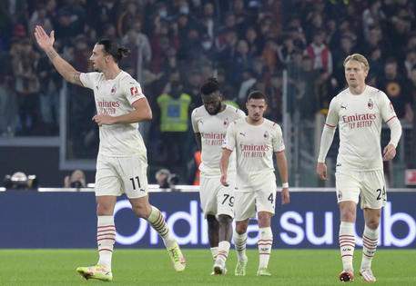 Roma - Milan, Zlatan Ibrahimovic (a sinistra) © ANSA