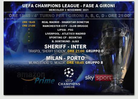 UEFA Champions League, in campo Inter e Milan (elaborazione) © ANSA