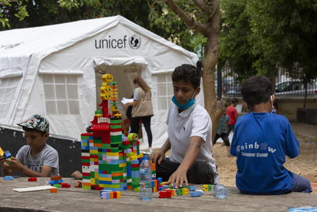 Punto di assistenza dell'Unicef in Libano © ANSA