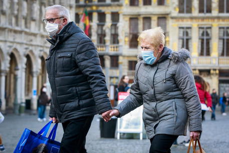 COVID-19 outbreak in Brussels City Center © EPA