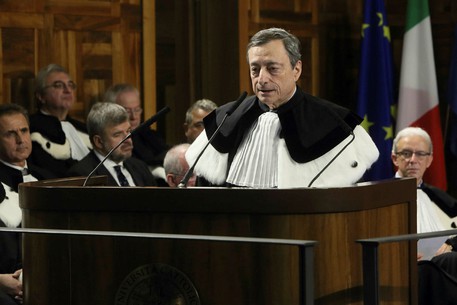 L'ultimo discorso di Mario Draghi da presidente della Bce © Ansa